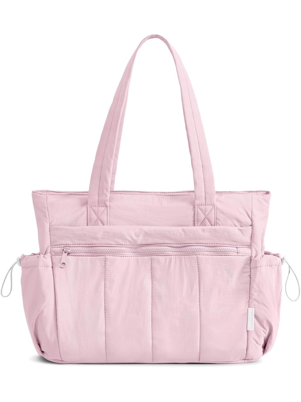 Pink puffer tote bag